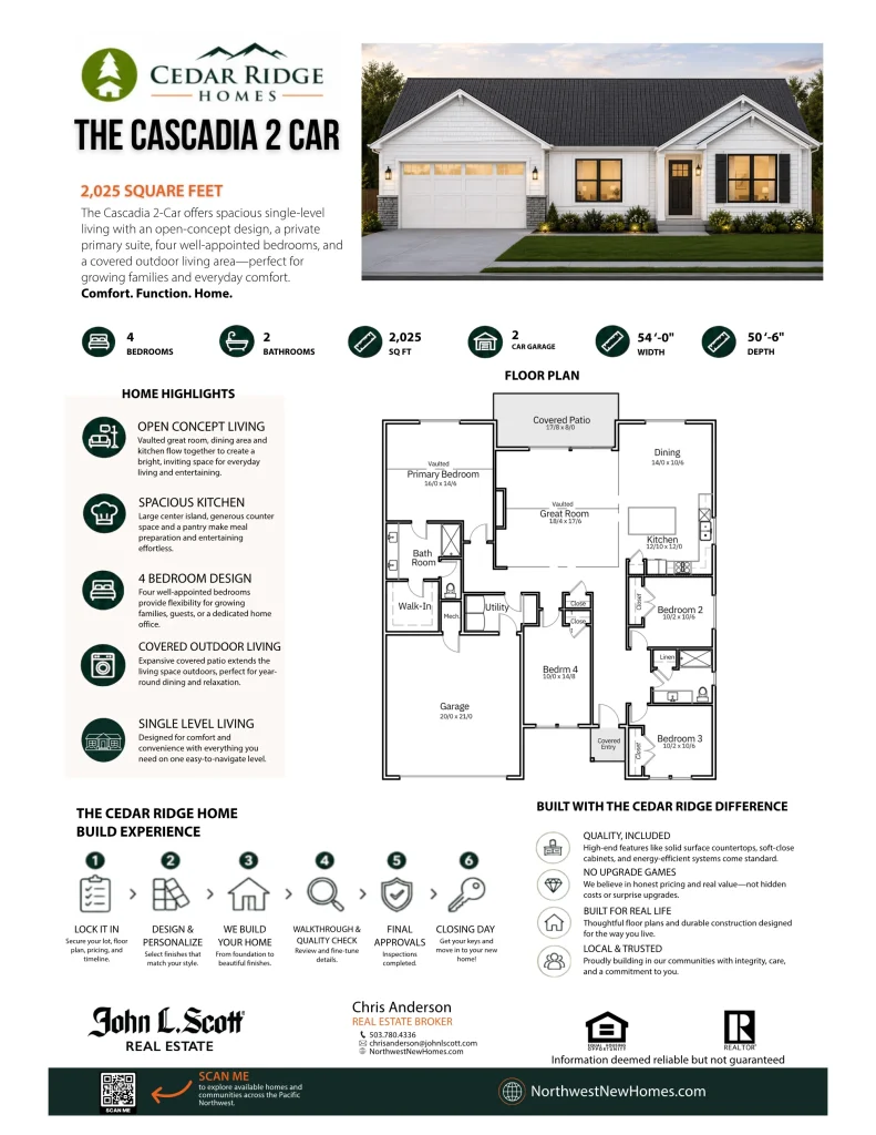 Cascadia 2-Car floor plan